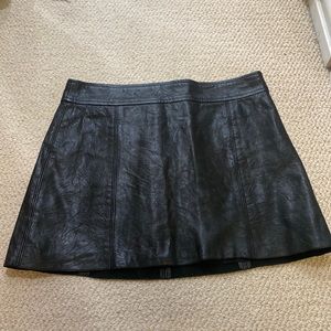 Theory leather mini skirt